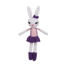 Amigurumi Organik Oyuncak-uyku Arkadaşı Tavşan-örme Mor Tavşan