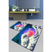 Tidal Wave Banyo Halısı Djt 2 Li Set Çok Renkli