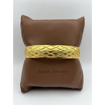 Arnes Jewelry Çelik Altın Kaplama Bilezik Ar51 Gold