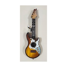 4 Telli Kahverengi Elektro Oyuncak Gitar 23 Nisan Gösterisi Çocuk Gitarı 50 Cm.