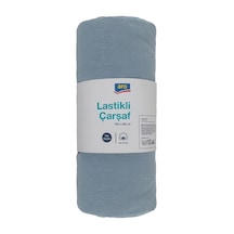Aro %100 Pamuk Lastikli Çarşaf Tek Kişilik 100x200 Cm İndigo Mavi 2'li Ekonomik Paket Avantaj Paketi Indigo