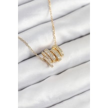 Mey İthalat 316l Çelik Zirkon Taşlı Sarmal Model Gold Renk Kadın Kolye - Özel Seri Meyeb68aec33196392f6fec0189d9 altın