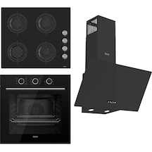 Ferre Flowart XE62CS - CS205 - D086 Siyah Ankastre Set