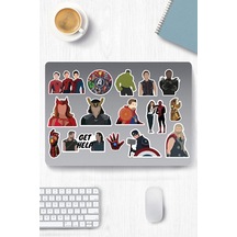 Marvel Temalı Sticker Etiket Seti 2 - Laptop Notebook Telefon