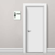 Decorıta Cam Wc Yönlendirme Levhası 2'Li Beyaz Women - Men