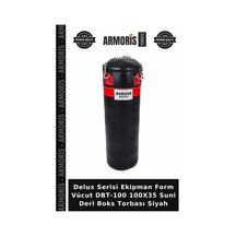 Delux Serisi Ekipman Form Vücut Dbt-100 100x35 Suni Deri Boks Torbası Siyah