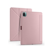 Zore Mi Pad 5 Kılıf Nvth Tri Folding Kalem Bölmeli Standlı Kılıf - Rose Gold