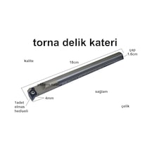 Torna Delik Kateri S16q Elmaslı Torna Kater Bıçağı Elmas Sağlam