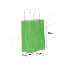 Yeşil Kraft Çanta Büyük Boy 31x12x41 Cm 25 Adet