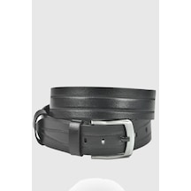 Deepsea Erkek Siyah %100 Hakiki Deri Kot Kemeri 4,5 Cm Özel Yapım Orjinal Deri Spor Kemer 2502648 Siyah