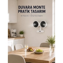 Dijital Göstergeli Çift Fan Başlıklı Masa Vantilatörü