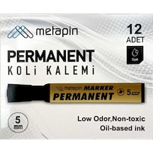 Metapin 5 Mm Permanent Koli Kalemi Siyah 12 Li