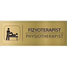 Mayeka Fizyoterapist İsimlik Altın Metal Kapı İsimliği Levhası Yönlendirme Tabelası