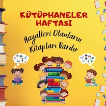 Kütüphaneler Haftası Premium Vinil Pano 160 160 Cm 01 Tek Parça 7