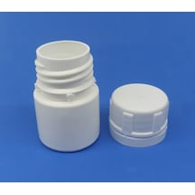 Numune İlaç Tarım Ecza Tablet Hap Şişesi Kutusu Kırılır Kilitli Kapak 40 ML