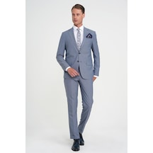 Efor Slim Fit Çift Yırtmaç Esnek Yelekli Klasik Havacı Mavi Takım Elbise Tk 916 Mavi Efor Slim Fit Çift Yırtmaç Esnek Yelekli Klasik Havacı Mavi Takım Elbise Tk 916 Mavi