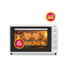 Simfer 7062 Beyaz 70 LT Turbo Fan Piliç Çevirme Mini/Midi Fırın - Multi Fonksiyon, Yoğurt Yapma, Buz Çözme & Çift Cam