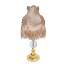 Gold Renk Abajur Kadife Kumaş Yatak Odası Kristal Ayak Vintageab0 Diğer