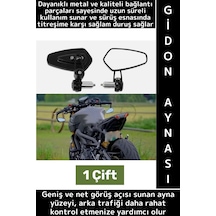 Dayanıklı Kolay Montaj Motor Yan Ayna Güvenli Kullanım Geniş Net Görüş Şık Motosiklet Gidon Aynası