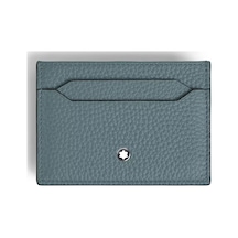 Mont Blanc Montblanc Grain Deri 5 Bölmeli Kartlık 223033 Mavi