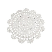 Beyaz Yastık El Yapımı Yıkanabilir Ev Pamuk Hattı İçecekler Ziyafet İçin Yastık Bardak 30cm Beyaz