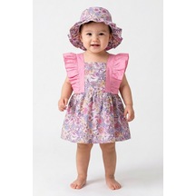 Mnk Baby & Kids Kız Bebek Pamuklu Çıtır Bebek Elbise Tf7313 Pembe