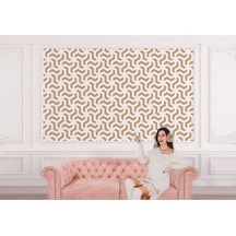 Pastel Renkli Geometrik Desenli Duvar Kağıdı-5778 Çok Renkli