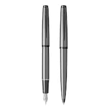 Scrikss Dolmakalem-tükenmez Kalem İkili Set Mat Gri 78mg Çok Renkli
