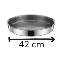 Paslanmaz Çelik Fırın Tepsisi 42 Cm Gümüş