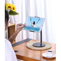 360 Ayarlı Metal Standlı Masa Üstü Tablet Telefon Tutucu Telefon Tablet Standı