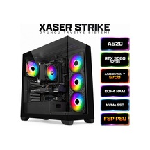 Xaser Strike X10 Ryzen 7 5700 16 GB 512 GB M.2 Nvme SSD 12 GB RTX3060 Free Dos Masaüstü Oyuncu Bilgisayarı