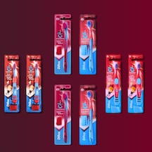 Difaş Trabzonspor Lisanslı Aile Diş Fırçası Seti Yumuşak 4 Yetişkin 4 Çocuk