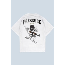 Tarzsokak Pressure Beyaz Oversize Unisex T-shirt