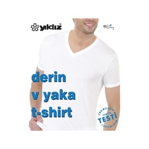 3'Lü Yıldız 355-356 Erkek Derin V Yaka Kısa Kollu T-Shirt