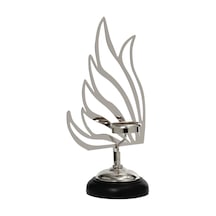 Vitale Kuğu Mumluk Silver 37 Cm Ak.je0081