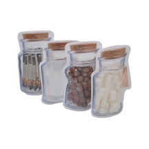 Kavanoz Görünümlü Kilitli Poşet Çıtçıtlı Ve Pratik Torba 4 Adet Diğer