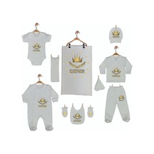 Pia Baby 11 Parça İsme Özel Hastane Çıkışı Gl 1920 Krem