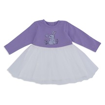 Kız Çocuk Bebek Raporlu Tavşanlı Çiçekli Tüllü Elbise 001
