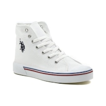 U.S. Polo Assn. U.s. Polo Penelope Hıgh 3fx Bayan Uzun Boğazlı Keten Sneaker Ayakkabı Beyaz Bej