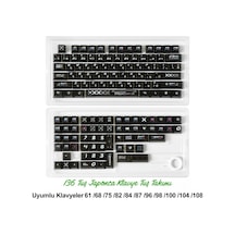 136 Tuşlu Keycaps Siyah Baskılı, Şeffaf, 136 Tuşlu Japonca Yazı Tipi Kutulu Tüm Mekanik-manyetik Klavyeler İle Uyum Sağlamaktadır.