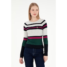 U.S. Polo Assn. Kadın Lacivert Bisiklet Yaka Kazak 50293151-VR033