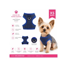 Küçük Irk Köpek Göğüs Tasması Yelek Tipi Kot Kumaş - Xs Beden Çok Renkli