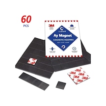 Dünya Magnet 3m 60 Adet 30x30 Yapışkanlı Mıknatıs Magnet Mıknatısı Dolap Nişan Bebek Güçlü Çok Amaçlı S