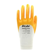 Beybi Pamuk Nitril Pmk Kn350 Flex 9 Beden Eldiven 12li Paket Beyaz Sarı En388 2111x