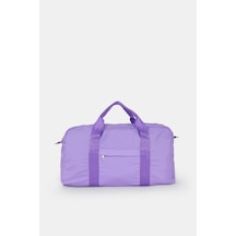 İcone Bag Kadın & Erkek Spor Çantası, Paraşüt Kumaş Önü Cepli Unisex Spor Fitness Gym Çantası Lila