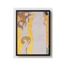 Klimt Beethoven Frizi - Sanatlar Çerçevesiz Poster 30x42 Cm A3 Tablo Art Nouveau Duvar Dekoru