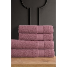 Blanc 4'lü Banyo Havlu Seti Havlu Banyo Havlusu I Hamam Seti I Çeyiz Havlusu - Mürdüm