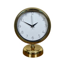 Büro Ev Ofis Hediyesi İçin 20x25cm Golden Dekor Metal Masa Saati Diğer