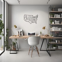 Metal Dekor Amerika Haritası America Map Metal Duvar Haritası Harita