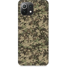 Xiaomi Mi 11 Lite Uyumlu Piksel Kamuflaj Desenli Silikon Kılıf